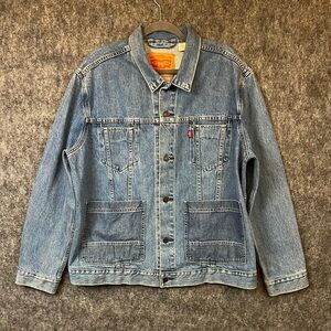 Levi's Strauss Denim Jacket Women’s Size 2XL Blue Oversized, Denim Jacket